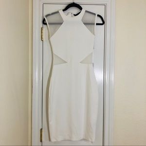French Connection | Viven Mesh BodyCon White Dress